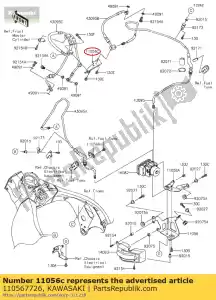 Kawasaki 110567726 suporte, da cabeça - Lado inferior