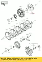 130870558, Kawasaki, naafkoppeling ex300adf kawasaki  ninja z 300 2013 2014 2015 2016 2017 2018 2019 2020 2021, Nieuw