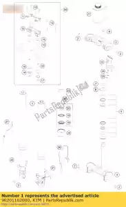 ktm 90201102000 fork leg r/s cpl. - Bottom side