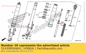 Honda 51430MGH641 compuerta amortiguadora, fr. - Lado inferior