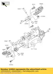 Ici, vous pouvez commander le support-étape, lh kx250t6f auprès de Kawasaki , avec le numéro de pièce 320540020: