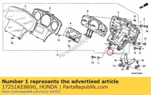 honda 17251KE8690 przelotka, obudowa filtra powietrza - Dół