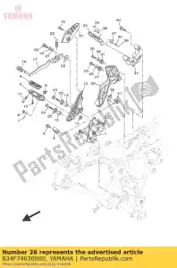 yamaha B34F74630000 cubierta 2 - Lado inferior