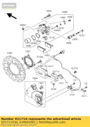 Here you can order the clamp,abs sensor harness zr750 from Kawasaki, with part number 921711636: