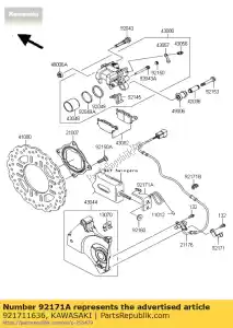 kawasaki 921711636 clamp,abs sensor harness zr750 - Bottom side