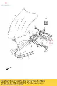 suzuki 9442305H01291 panel, metro upp - Lado inferior