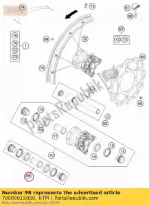 ktm 70009015000 rappresentante ruota anteriore kit - Il fondo