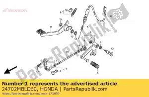 Honda 24702MBLD60 braço comp., mudança - Lado inferior