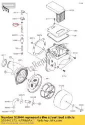 Aqui você pode pedir o tube-assy klx250-g1 em Kawasaki , com o número da peça 510441173: