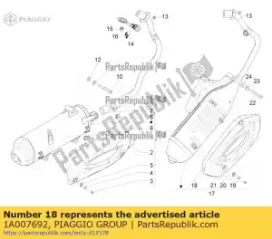 Piaggio Group 1A007692 hitzeschutz - Bottom side