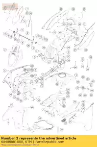 ktm 60408001000 máscara de faro - Lado inferior