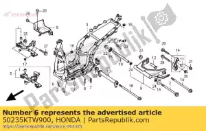 Honda 50235KTW900 guarnição, guia de cabo - Lado inferior