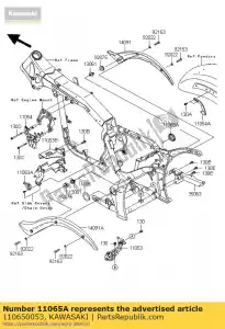 Kawasaki 110650053 cap,pivot,rh - Bottom side