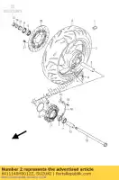 6411140H0012Z, Suzuki, wiel achter (17m / suzuki vz intruder m1500 vz1500 1500 , Nieuw