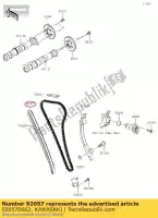 920570602, Kawasaki, catena, camma 92rh2015 126m zr800a kawasaki  z 400 800 2013 2014 2015 2016 2018 2019 2020 2021, Nuovo