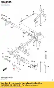 suzuki 2523112K00 vork, versnellingspook no3 - Onderkant