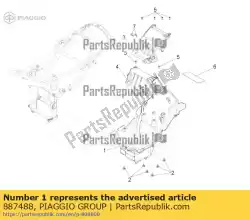 Ici, vous pouvez commander le fermeture inférieure du boîtier du siège auprès de Piaggio Group , avec le numéro de pièce 887488: