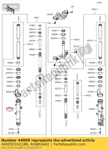 kawasaki 44005010218R pipe-left fork outer,f.s ex250 - Bottom side