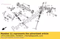 14711KK1000, Honda, klep, in. honda xr 250 1985 1986 1987 1988 1989 1990 1994 1995, Nieuw