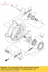 Aqui você pode pedir o roda dentada, acionada (46t) em Yamaha , com o número da peça 20S254460000: