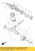 3Y8116380000, Yamaha, pistón (1.00 mm o / s) yamaha sr 250 1996, Nuevo