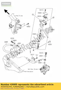 Kawasaki 430950345 tubo freno, rr - Il fondo