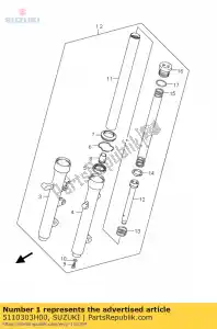 suzuki 5110303H00 damper assy rv - Lado inferior