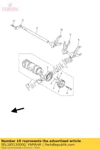 yamaha 5EL185130000 fork, shift 3 - Bottom side