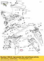 350190664, Kawasaki, 01 flap kawasaki  230 2020 2021, Nieuw