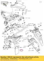 Tutaj możesz zamówić 01 klapa od Kawasaki , z numerem części 350190664: