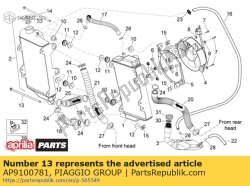 Aprilia AP9100781, ?ruba z ko?nierzem m6x133, OEM: Aprilia AP9100781