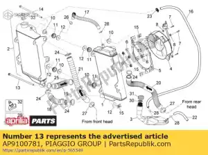 Piaggio Group AP9100781 vis avec bride m6x133 - La partie au fond