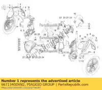 66713400XN2, Piaggio Group, parafango anteriore destro     , Nuovo