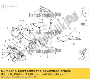 Piaggio Group 883568 deska rozdzielcza kompletna - Dół