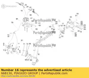 Piaggio Group 668130 tubo freno anteriore rh - Il fondo