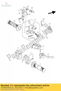 suzuki 5750035G10 levier assy, ??embrayage - La partie au fond