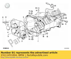 Ici, vous pouvez commander le carter de transmission auprès de BMW , avec le numéro de pièce 23111451004: