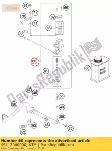 ktm 46113060000 cilindro traseiro do freio 50 + 65 04 - Lado inferior