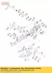 Ici, vous pouvez commander le fourchette de changement de vitesse 5e / 6e 03 auprès de KTM , avec le numéro de pièce 50334001100: