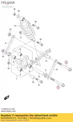 Ici, vous pouvez commander le boulon, coussin rr auprès de Suzuki , avec le numéro de pièce 6265844G10: