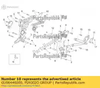 GU06446000, Piaggio Group, Podnó?ek lewy moto-guzzi griso griso s e griso v ie zgulsg01 zgulsu02 850 1100 1200 2005 2006 2007 2015 2016 2017, Nowy