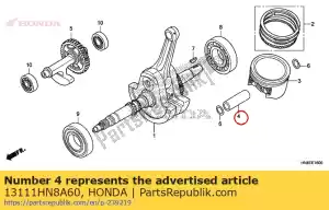 honda 13111HN8A60 pin, piston - Bottom side