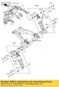 kawasaki 450140243 amortecedor, lh vn1700e9f - Lado inferior