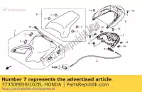 77350MEH010ZB, Honda, rail,rear *nhb01* honda nsa dn01 a nsa700a 700 , New