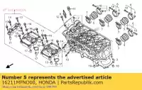 16211MFND00, Honda, isolator, gasklephuis honda cb cbf 1000 2009 2010 2011 2012 2013, Nieuw