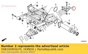 Honda 50810HN5670 comp. engate, trailer - Lado inferior