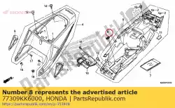 Aqui você pode pedir o ilhó, bandeja de ferramentas em Honda , com o número da peça 77309KK6000: