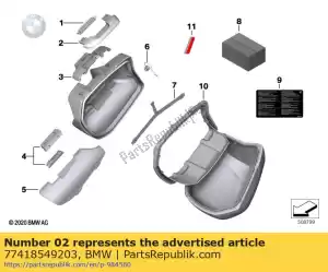 bmw 77418549203 rep. kit, lock cover, left - Bottom side