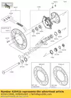 420411408, Kawasaki, pignon-moyeu, 50t kawasaki kx  m f klx r k c l e j kdx h es d g kx125 kx250 kdx200 klx250r klx650r klx300r kx250f kx450f klx450r klx450 kx450 kx250x kx450x 125 450 300 250 650 200 , Nouveau