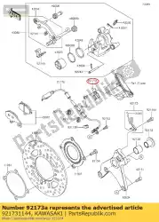 Here you can order the clamp,rr wheel speed sen from Kawasaki, with part number 921731144: